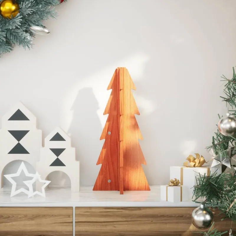 Weihnachtsbaum Holz zum Schmücken 49 cm legno massiccio pino