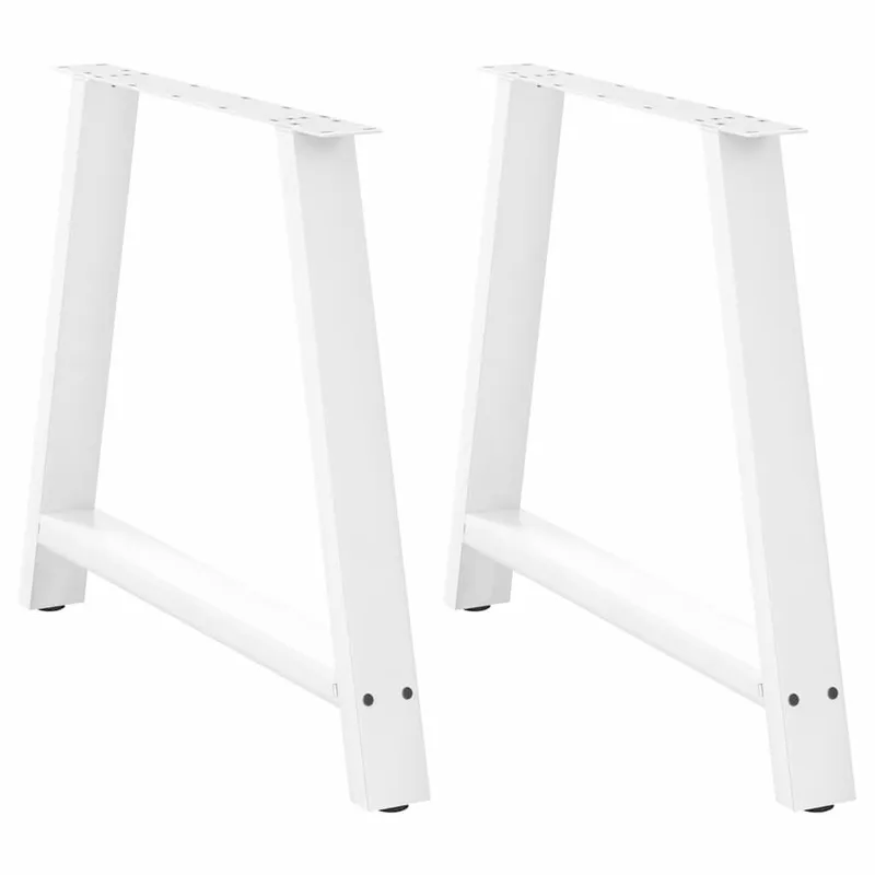 Esstischbeine A-Form 2 Stk. bianco 90x(72-73) cm Stahl