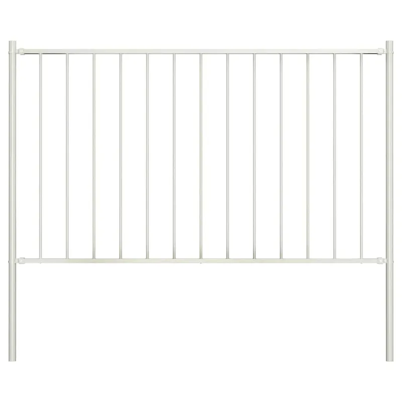 Zaunelement Woerden mit Pfosten Stahl 1,7 x 1 m white