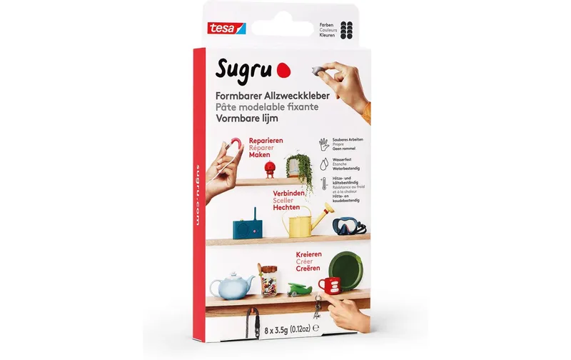 Sugru by Tesa Formbarer Allzweckkleber 8 x 3,5 g, noir