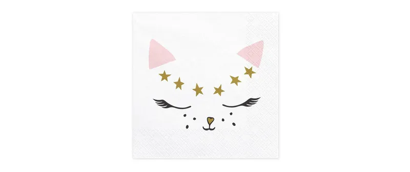 Partydeco Papierservietten Cat 33 cm x 33 cm, 20 pezzi