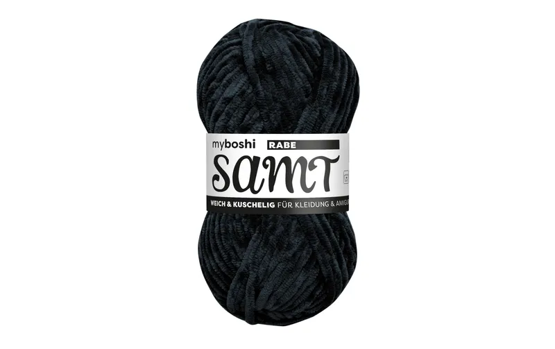 myBoshi Wolle Chenille Samt Rabe 100 g, 100 m