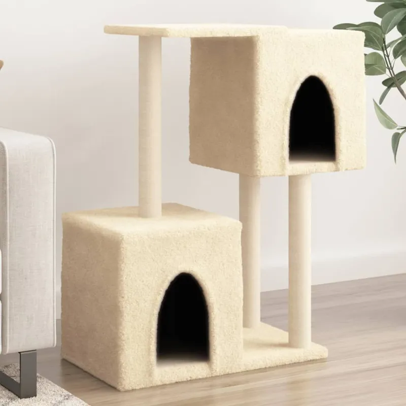 Kratzbaum con Sisal-Kratzsäulen crema 86 cm