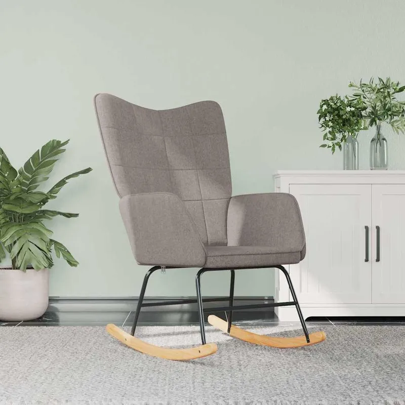 Schaukelstuhl Taupe fabric