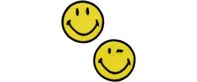 Mono-Quick Aufbügelbild Smiley classic 2 pezzi