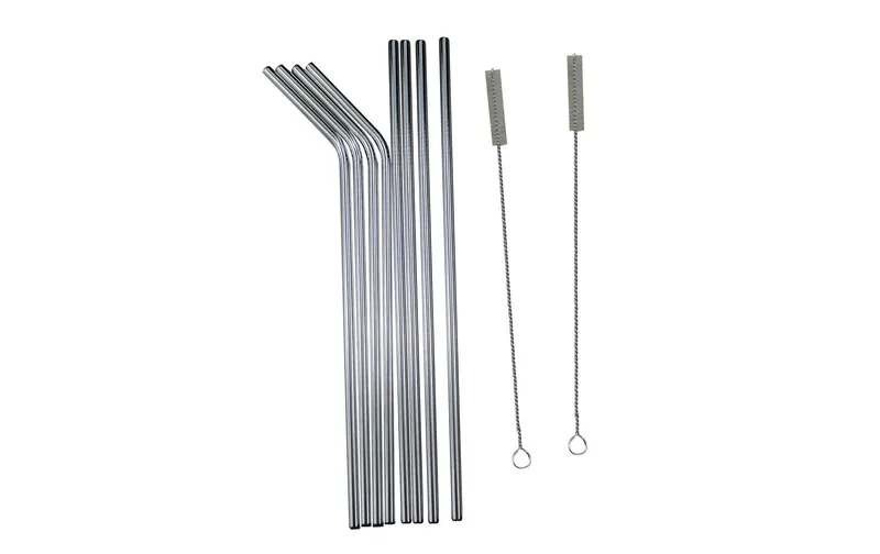FTM Strohhalm Stainless 8 Stück, Silber