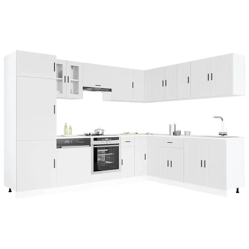 14-tlg. Küchenschrank-Set Porto Weiß Holzwerkstoff