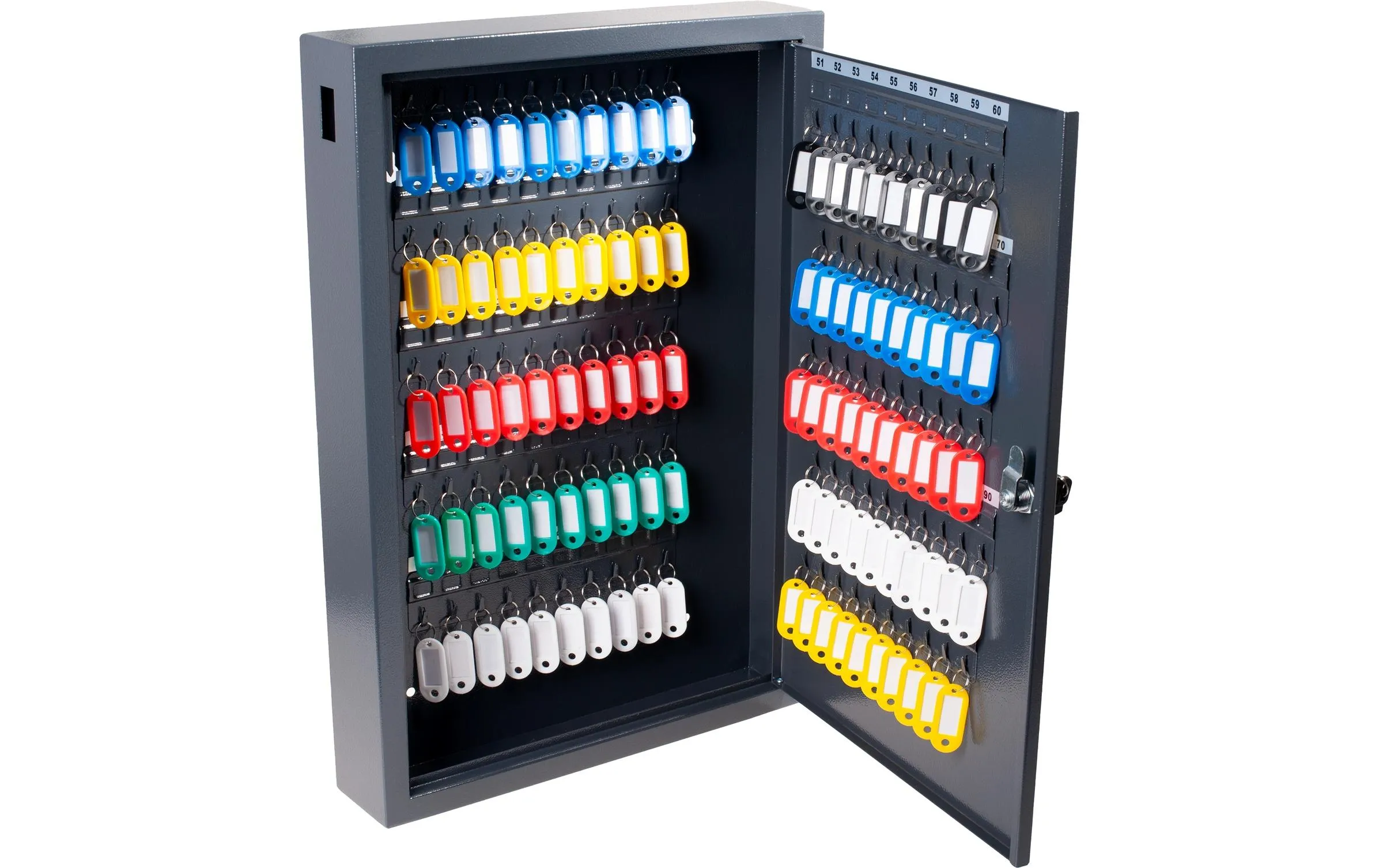 Pavo Schlüsselkasten Deluxe 100 Haken, Grau