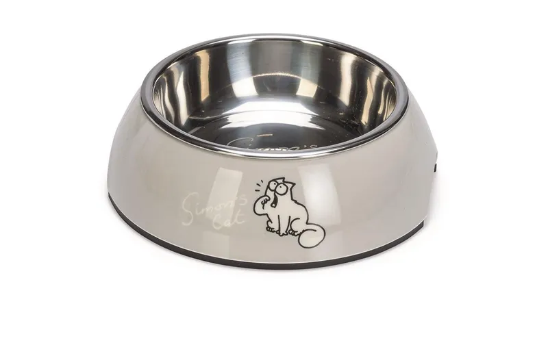 Simon's Cat Edelstahlnapf 160 ml, Hellgrau
