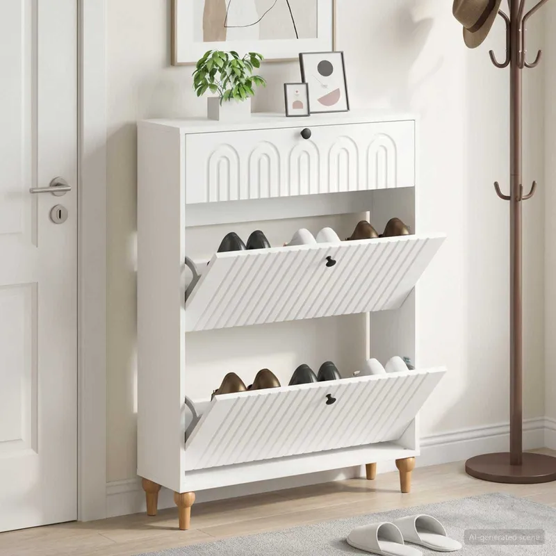 Cabinet à chaussures ALKMAAR 78 x 24 x 103 cm Bois d'ingénierie