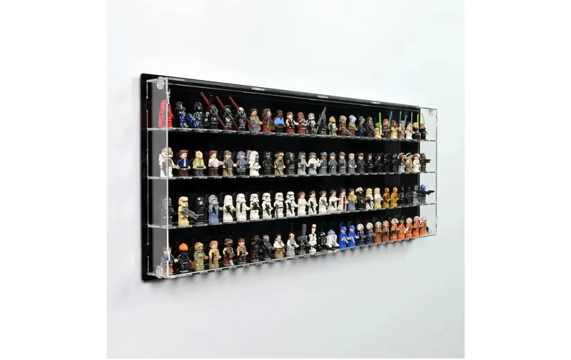 iDisplayit Baukasten Acryl-Wand-Display für 100 LEGO-Minifiguren