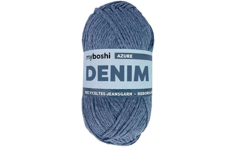 myBoshi Wolle Denim Azure Mittelblau, 50 g, 140 m
