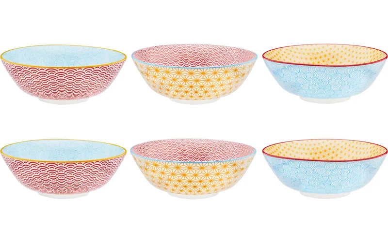 Björn Suppen- & Pastateller Pattern Ø 21 cm, 6 pieces, multicolour