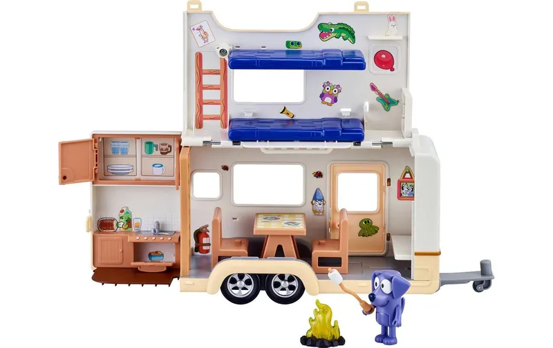moose Spielfigurenset Bluey Wohnwagen Jean Luc Figur, Wohnwagen