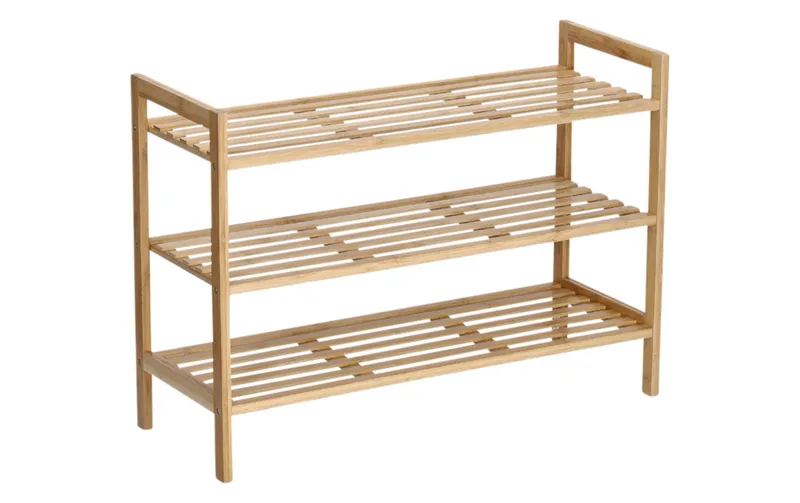 Zeller Present Schuhregal mit 3 Ablagen 70 x 26 x 50 cm, naturale