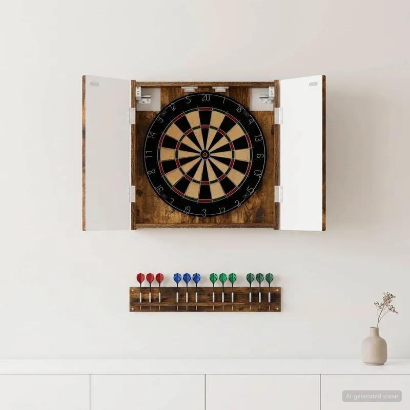Dartboard Schrank DELFT Raucheiche 52,5 x 10,5 x 53,5 cm