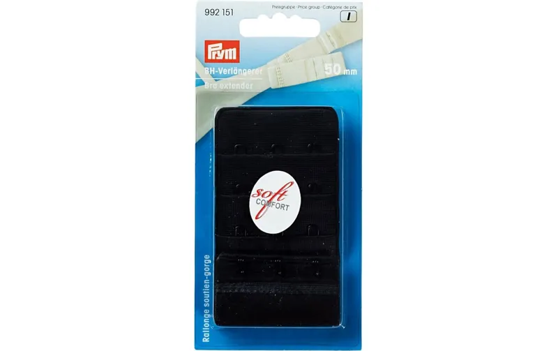 Prym BH-Verlängerung 50 mm, zum Einhaken, noir