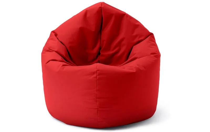 Lumaland Runder Sitzsack 2 in 1, 300 l Polyester (PES), red