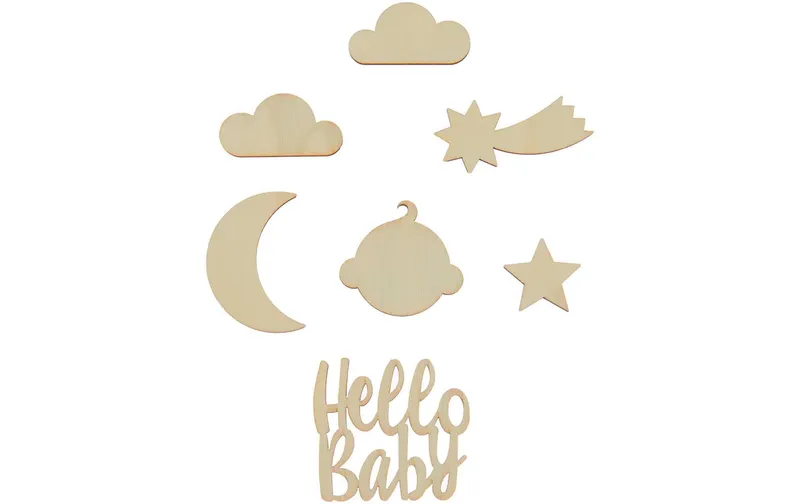 Rico Design Streudeko Hello Baby 7 pièces