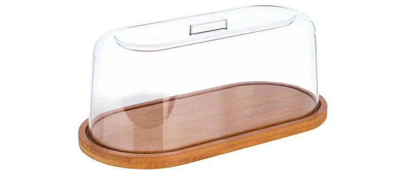 APS Servierplatte Tablett con Haube 2-teilig, 28 x 14 x 11.5 cm