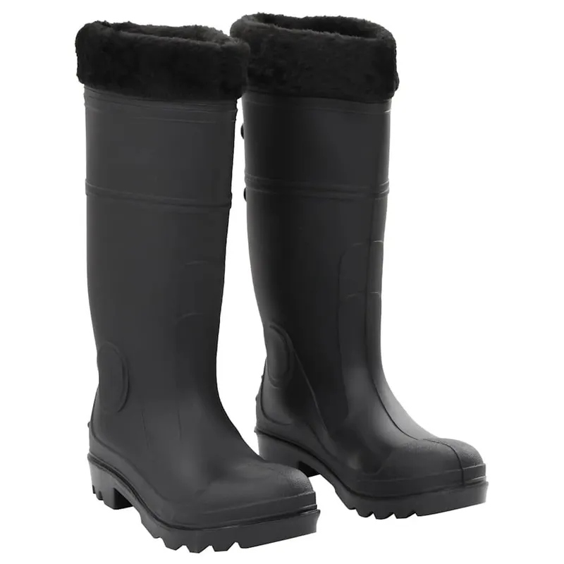 Gummistiefel mit Herausnehmbarem Innenfutter nero Gr. 38 PVC