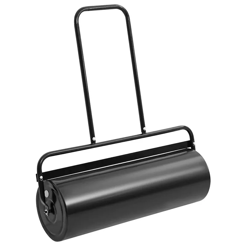 Garten-Rasenwalze zum Schieben Schwarz 63 L Eisen und Stahl