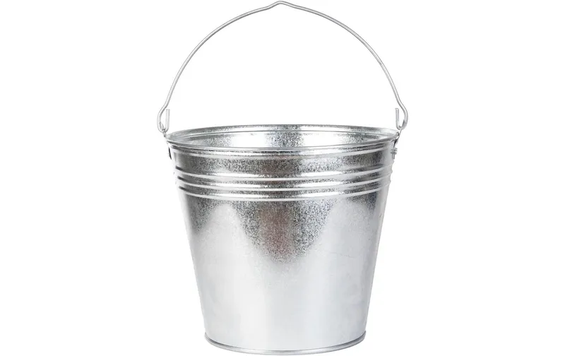 Esschert Design Zinkeimer XL Silber