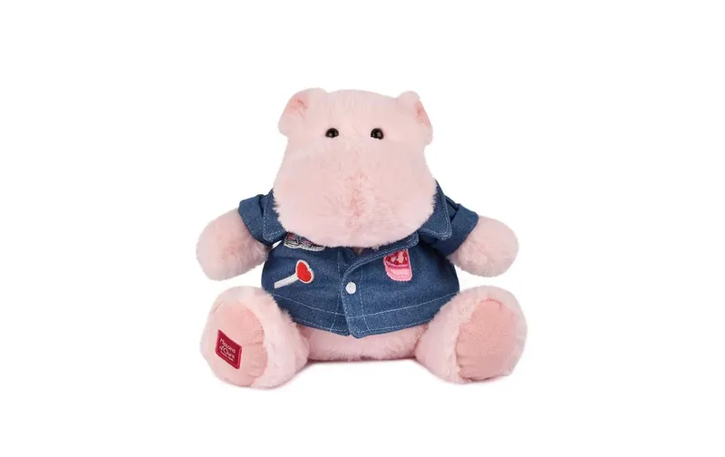 DouDou et compagnie Hippo mit Jeansjacke 20 cm, Rosa