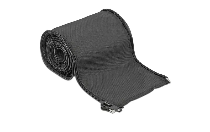 Delock Kabelschlauch 2 m x 35 mm, mit Reissverschluss nero
