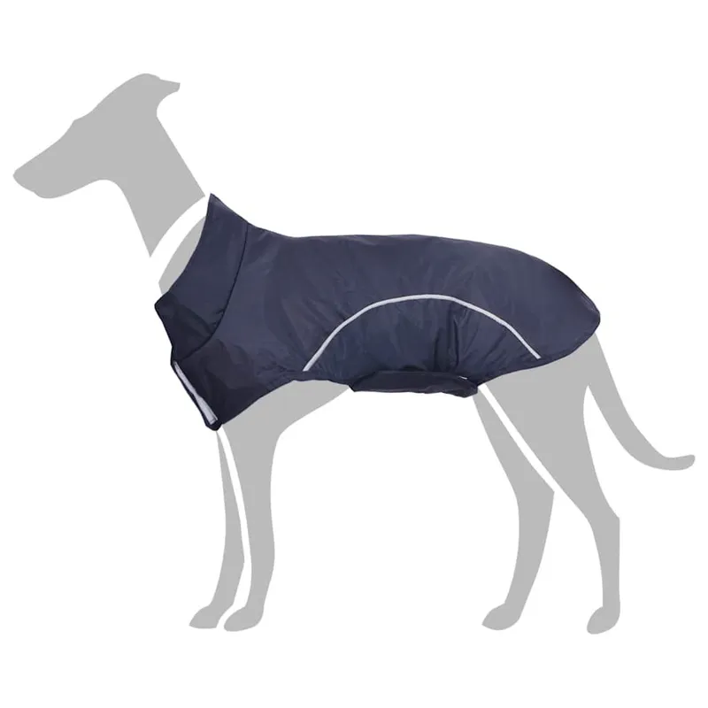 Hunde Regenmantel mit Reflexstreifen Polyester Marineblau S