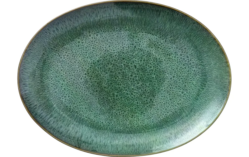 Bitz Servierplatte oval 45 x 34 cm nero/verde