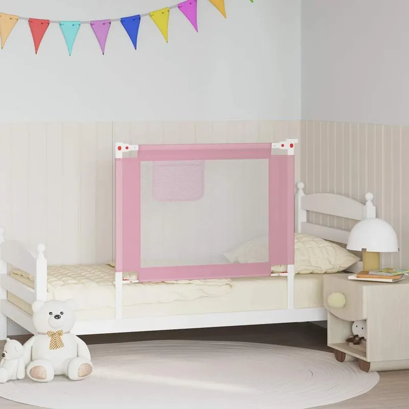 Kleinkind-Bettschutzgitter Rosa 90x25 cm Stoff