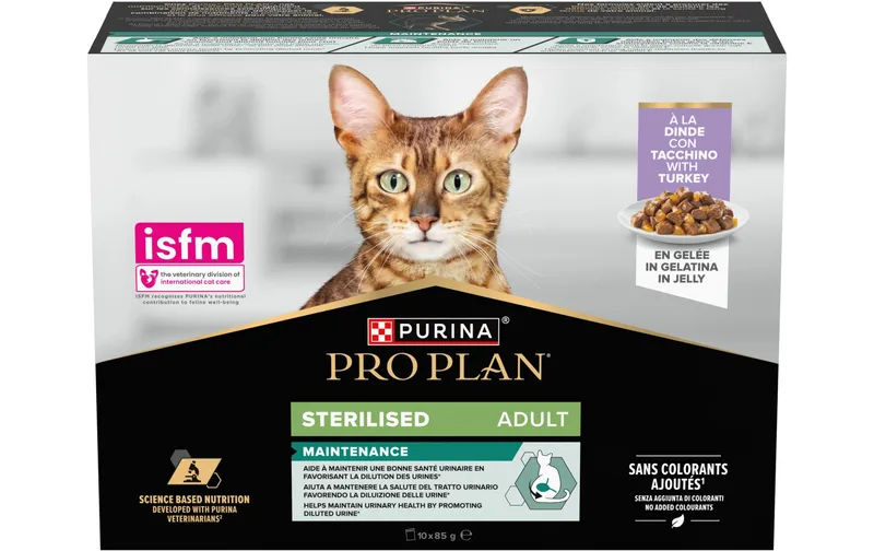 Purina Pro Plan Nassfutter Adult Sterilized Gelée Truthahn 10 x 85 g