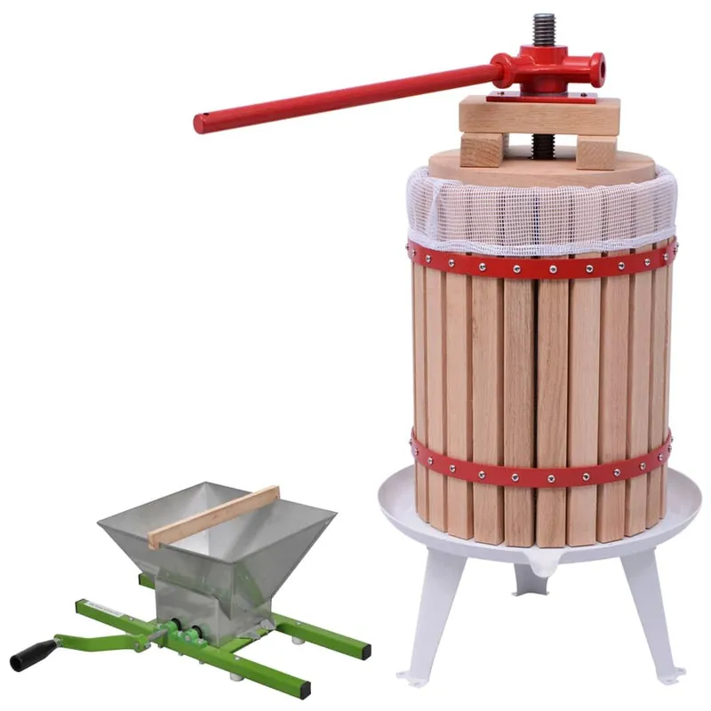 2 pz. Obst- & Weinpresse e Mühle-Set