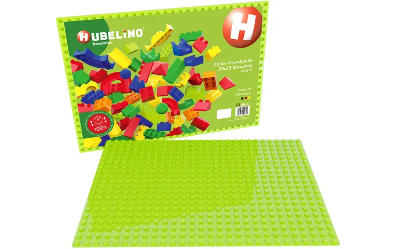 Hubelino Kugelbahn Zubehör 560er Grundplatte Grün 32 x 44.8 cm
