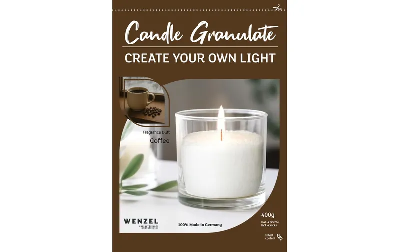 Wenzel Kerzen Wachsgranulat Coffee 400 g