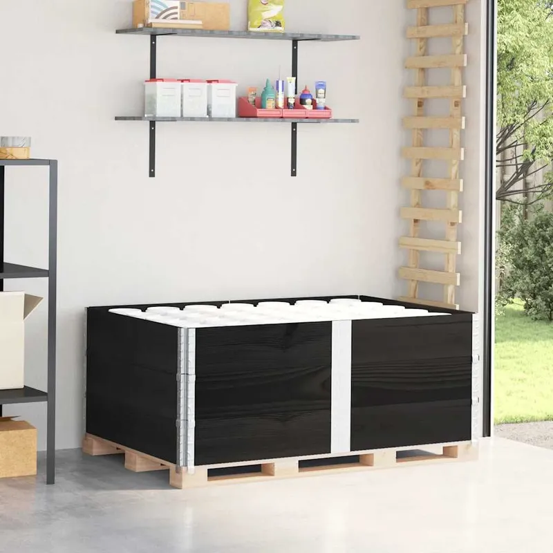Paletten-Aufsatzrahmen 3 Stk. nero 150x100 legno massiccio pino