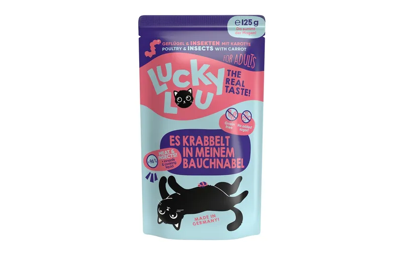 Lucky Lou Nassfutter Lifestage Adult Geflügel & Insekten, 125 g