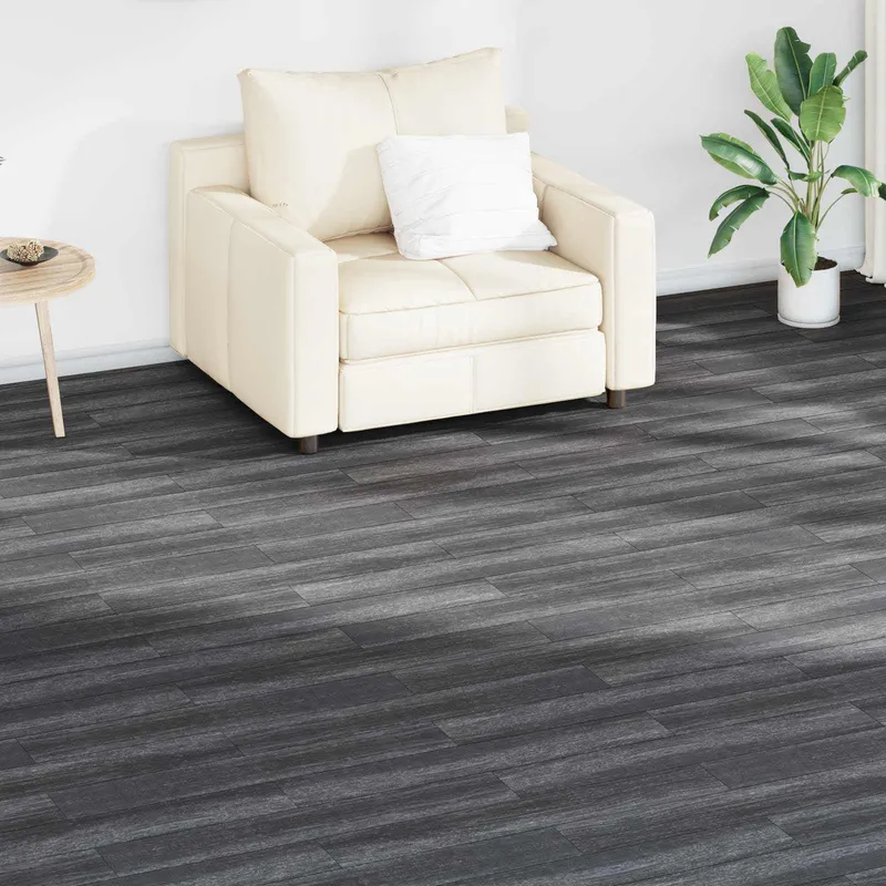 Planches de sol Noir et Blanc 5,02 m² 36 pièces PVC