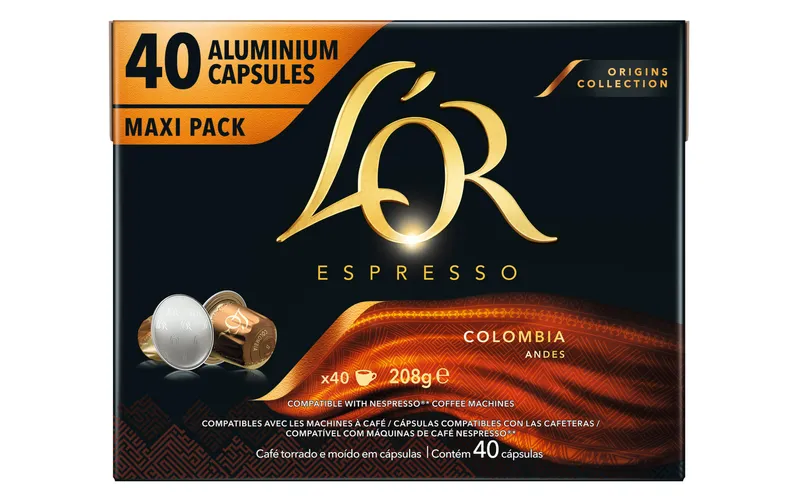 L'Or Kaffeekapseln Colombia 40 pieces