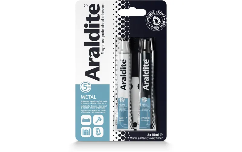 Araldite Zweikomponentenkleber Metal 30 ml, trasparente
