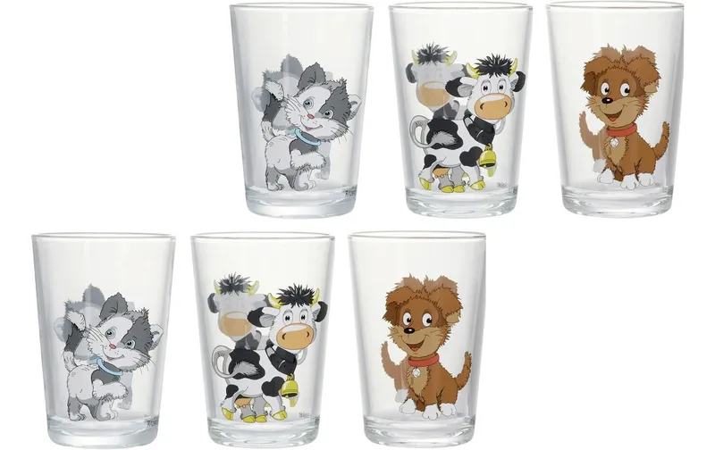 Ritzenhoff & Breker Kindertrinkglas Hoftiere 6 Stück