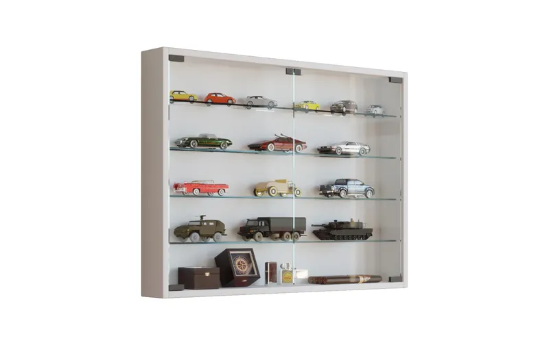 VCM Vitrine Mandosa L 80 x 60 cm, Weiss