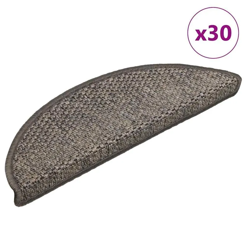 Stufenmatten Selbstklebend Sisal-Optik 30 Stk. 56x17x3 cm grigio-Beige