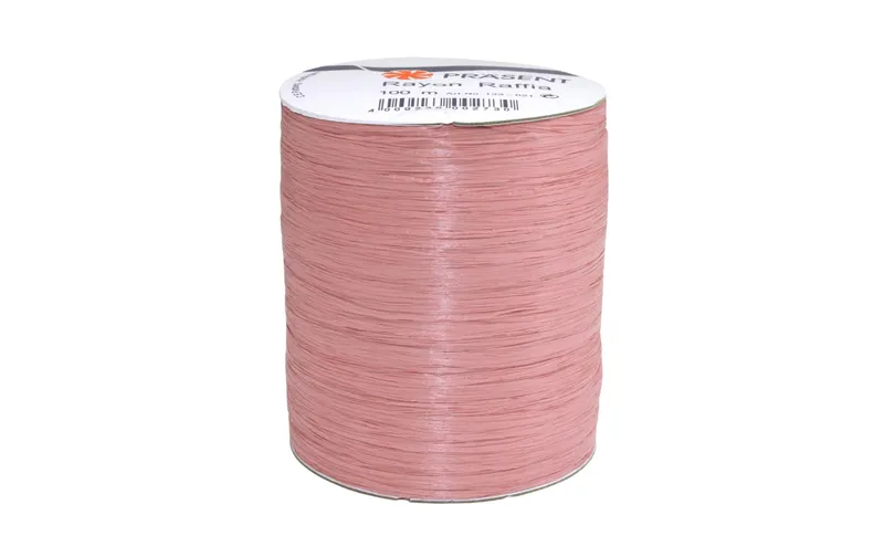 Pattberg Geschenkband Raffia Rayon 100 m, Altrosa