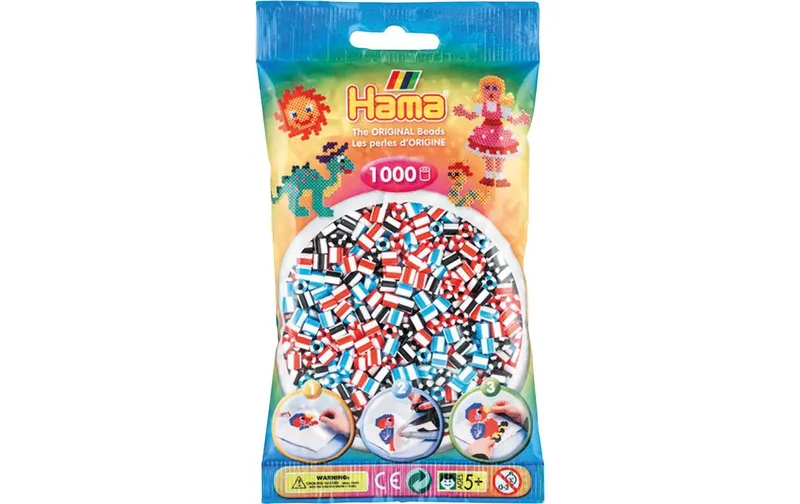 Hama Bügelperlen 3-farbig 1000 Stk. Mehrfarbig
