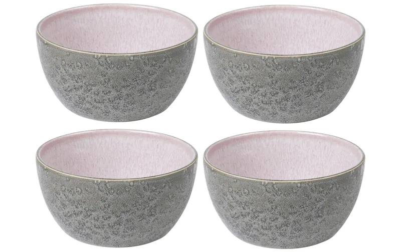 Bitz Snackschale 14 cm, 4 pièces, gris/Hellpink