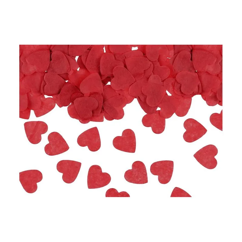 Partydeco PartyDeco Konfetti-Herzen rouge Papier rouge 1.6 cm