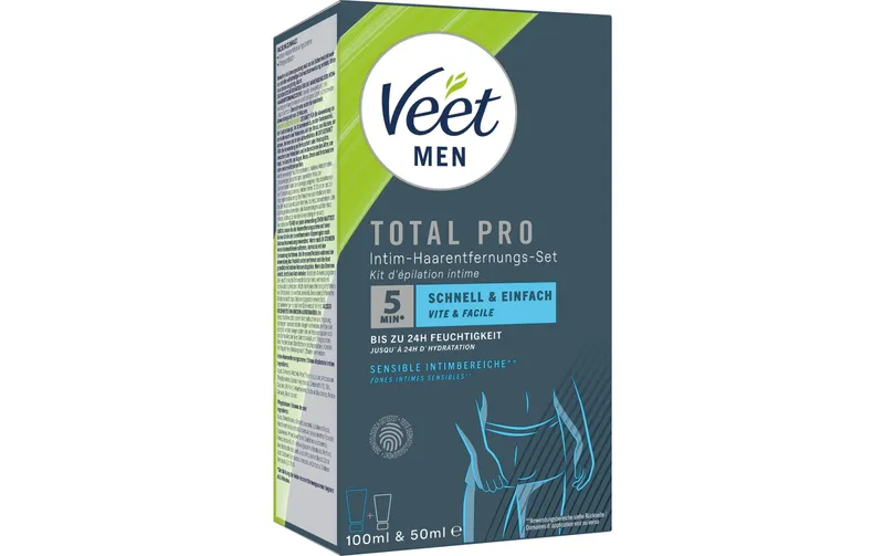 Veet MEN Haarentfernungscreme Intimbereich + Pflegebalsam, 150 ml