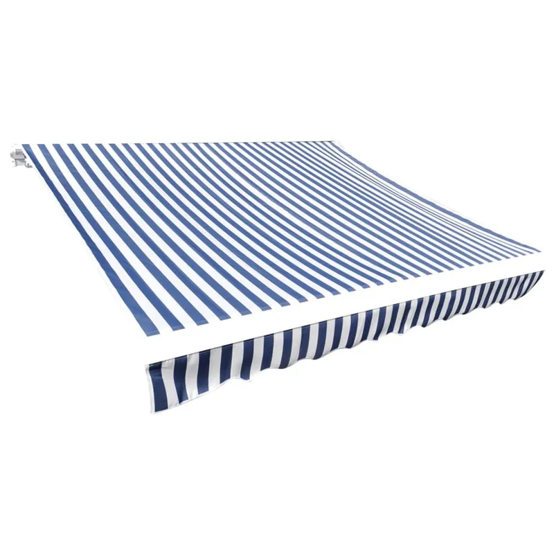 Ersatztessuto per tenda da sole blu e bianco 430x295 cm poliestere
